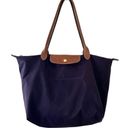 Longchamp  Le Pliage Nylon Tote Large Bag - Plum Purple Photo 10