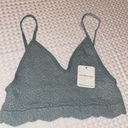 Free People NEW!  Intimately Size XS/S Love Letter Bralette Blue Surf Blue Green Photo 9