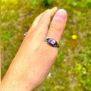 925 silver vintage ring with purple stone marcasite size 8 Photo 1