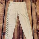 Rebecca Taylor  Beige Khaki Embroidered size 6 Joggers Photo 0