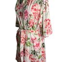 Show Me Your Mumu  Short Brie Robe One Size White Floral Tie Belt Short Sleeve Photo 2