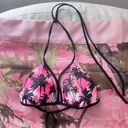 Y2K reversible pink and blue palm tree bikini top with padding Photo 7