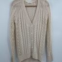 Equipment Femme White Open Knit Cashmere Alpaca Wool Cable Knit Cardigan small Photo 1