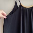 Lily White Flowy Black Camisole/Tank Top with Gold Metal Neckpiece, Size XS Photo 3