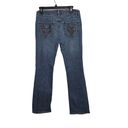 Harley Davidson Vintage Women’s  Low Rise Embroidered Bootcut Jeans. Size 8 Long. Photo 1