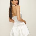 Reformation Babette Ivory Silk Mini Dress Photo 4