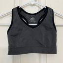 Black and Grey Stretchy Sports Bra in Size Small Photo 0