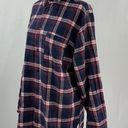 Nordstrom New  Plaid Flannel Button Down Pajama Shirt Navy Peacoat Tartan Photo 6