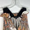 Fifteen Twenty Multicolored Paisley Black Contrast Strap Longline Tank Top Small Photo 2