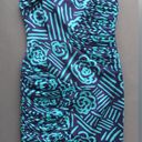 BCBGeneration strapless blue satin mini formal dress. Size 6 Photo 0