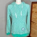 Roxy Green Logo Patch Kangaroo Pocket Hoodie Sweatshirt Medium Photo 0