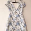 superdown  Carolisa Open Back Mini Dress in Blue White Floral Size Large Photo 1