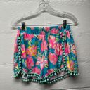 Simply Southern Blue Pom Pom Shorts Photo 1