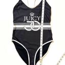 Juicy Couture  Logo Placement Black/White One Piece Swimsuit Sz M Photo 6