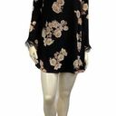 ASTR  The Label Women’s Medium Belle Sleeve Floral Flower Print Black Mini Dress Photo 0