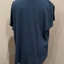 Torrid Navy Blue Waffle Knit Tie Front Short Sleeve Blouse Photo 6