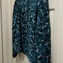 Who What Wear Womens  NWT Green Floral Button Down Puff Sleeve Blouse Top Size XL Photo 3