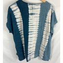 J.Jill  Pure Jill Tie Dyed Dolman Tee Blue White Size XL Photo 4