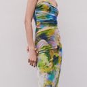 ZARA Strapless Watercolor Dress Photo 3