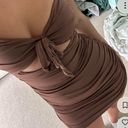 Tiger Mist Brown Mini Dress Photo 0