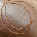 Anthropologie 18K Rose Gold Baby Link Necklace Photo 0