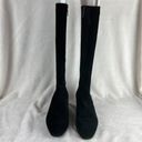 Aquatalia  Boots 8.5 Black Knee High Suede Leather Elastic Stretch Side‎ Zip Photo 4