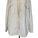 Good American  Fleece Shacket 100% Cotton Bone Cream Ivory Curvy Plus Size 3/4 Photo 4