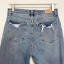 Abercrombie & Fitch Abercrombie Denim High Rise Distressed Frayed Shredded Mom Jeans Blue Size 6/28 Photo 5