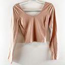 Lululemon  Align Long Sleeve Cropped V Neck Top Shirt Pink Clay 4 Photo 2