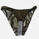 Good American  Stormy Foil Metallic Reversible Bikini Bottoms Size 2 M Medium NWT Photo 4