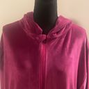 Zelos  Women’s Full Zip Hoodie Velour Sweatshirt Burgundy Size XL Photo 2