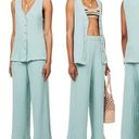 Free People  Dana April Mist Womens Top Pant Set Ribbed Midweight Sleeveless Photo 1