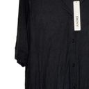 DKNY  Shirt Dress Size Small Black Button Up Womens Stretch Blend 3/4 Sleeve Photo 3