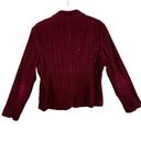 American Eagle  Burgundy Maroon Single Breasted Corduroy Sequin Blazer Size XL Photo 1