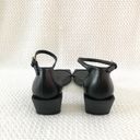 frame denim Frame Le Summit Black Leather Low Heel Ankle Strap Simple Sandal 37.5 NWOB Photo 35