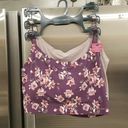 Vince Camuto 💕💕 Bralettes (2 Pack) ~ Purple Floral & Lavender Solid Large L NWT Photo 0