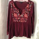 American Eagle outfitters cotton blended embroidery babydoll blouse top, size L Photo 2