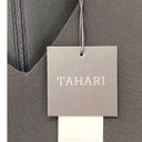 Tahari ‎ Size 10 Black Shift Dress Tie Shoulders Grommets V Neck 3/4 Sleeve NWT Photo 5