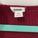 Garage Maroon Cropped Sweater Top Photo 3