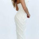 Lane 201  Ethreal Love White Cream Midi Bodycon Dress Size Small Photo 1