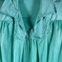 Vanity Fair Vintage  Size 32 Green Nylon Two Piece Nightgown Robe Set Button Photo 9