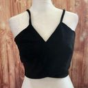 Endless Rose Endless Rise Black Microsuede Wrap Crop Top Photo 0