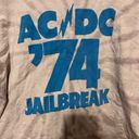 Tailgate  grey tie dye AC/DC crop top in large Photo 1