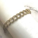 Monet  gold tone vintage link bracelet with safety chain Photo 1