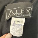 Alex Evenings  Embellished Empire Waist 3/4 Length Sleeve Side Ruched A-Line Gown Photo 10