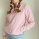 Blair Y2K Pink Pastel Pull Over Sweatshirt 1/4 Zip Plaid Trim Granny Chic Small Photo 5