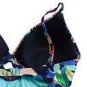 La Blanca  Sz 16 Tropical Multi Color Twist Keyhole Ruched By The Sea Swimsuit Photo 7