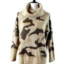 Sweet & Sinful  Sweater Turtleneck Heavy Knit Cream Camo Women’s Size Large Photo 0