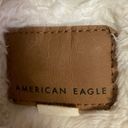 American Eagle  Blue Light Wash Faux Fur Lined Zip Up Denim Jean Jacket Size XS Photo 4