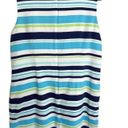 Talbots  Striped Sheath Pockets Sleeveless Knee Length Dress Textured Size 16W Photo 2